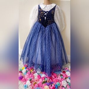 Elegant Blue Princess Dress for Girls